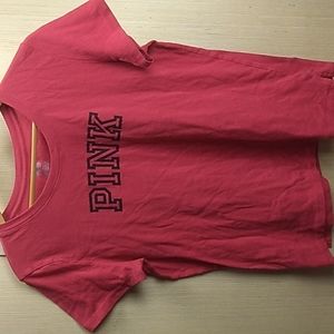 Women's PINK Shirt in Color Red & Black Size Large Victoria Secret